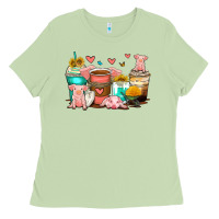 Matcha pigs coffee cups Ladies Tee - Zillion Design Studio