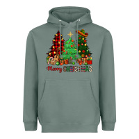 Sage merry christmas trees Heavyweight Hoodie - NancyCooperArtShop