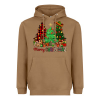 Toasted Coconut merry christmas trees Heavyweight Hoodie - NancyCooperArtShop