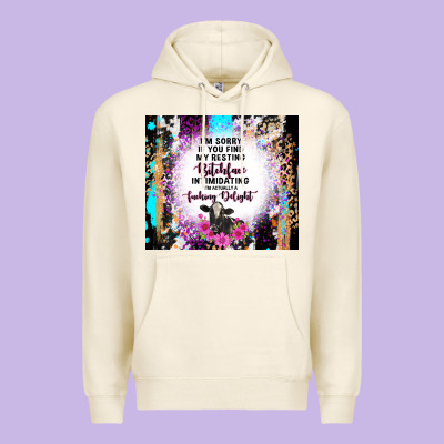I'm Sorry If You Find My Resting Bitchface Intimid Premium Hoodie Designed By Tumblerdesignbyshophia