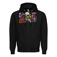 Black CMA Certified Medical Assistant Mardi Gras Zipper Hoodie - LillyAllenDesigns