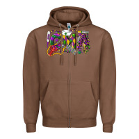 Chestnut CMA Certified Medical Assistant Mardi Gras Zipper Hoodie - LillyAllenDesigns