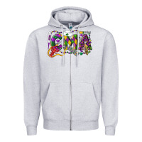 Heather Grey CMA Certified Medical Assistant Mardi Gras Zipper Hoodie - LillyAllenDesigns