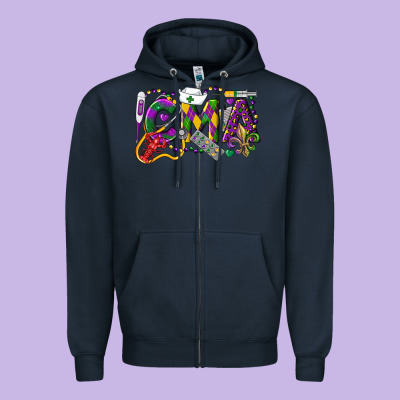 Cma Certified Medical Assistant Mardi Gras Zipper Hoodie Designed By Lillyallendesigns
