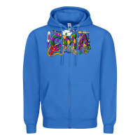 True Royal CMA Certified Medical Assistant Mardi Gras Zipper Hoodie - LillyAllenDesigns