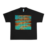 Black turquoise  leather and wooden pattern tumbler Urban Heavy Tee - Jasminsmagicworld