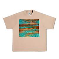 Burro turquoise  leather and wooden pattern tumbler Urban Heavy Tee - Jasminsmagicworld