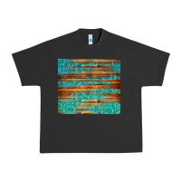Pigment Black turquoise  leather and wooden pattern tumbler Urban Heavy Tee - Jasminsmagicworld