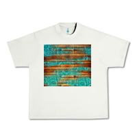 Pistachio turquoise  leather and wooden pattern tumbler Urban Heavy Tee - Jasminsmagicworld