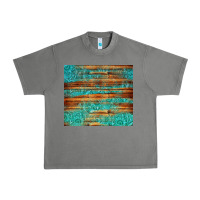 Tornado turquoise  leather and wooden pattern tumbler Urban Heavy Tee - Jasminsmagicworld