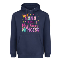 Navy nana of the birthday princess Heavyweight Hoodie - NancyCooperArtShop