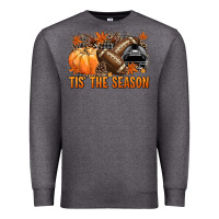 Charcoal Heather Tis' the season Football black helmet Premium Sweatshirt - NancyCooperArtShop