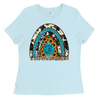 Rainbow Sunflower Gemstone Ladies Tee | Teevron