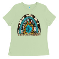 Matcha rainbow sunflower gemstone Ladies Tee - RanaPortraitStore