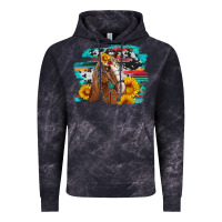 Cloud Black horse with sunflowers Vintage Hoodie - Artiststas