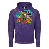 Cloud Purple horse with sunflowers Vintage Hoodie - Artiststas