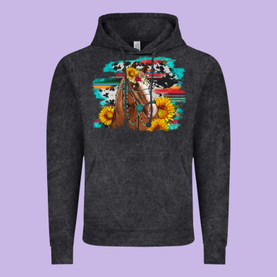 Horse With Sunflowers Vintage Hoodie Designed By Artiststas