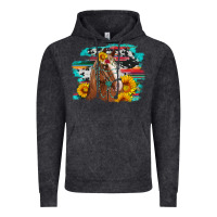 Vintage Black horse with sunflowers Vintage Hoodie - Artiststas