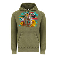 Vintage Olive horse with sunflowers Vintage Hoodie - Artiststas