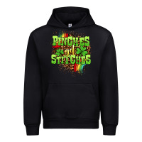 Black St. Patrick's Day Pinches get stitches Urban Hoodie - OliviaCreatesArt