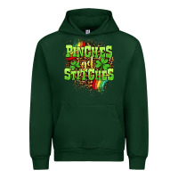 Forest Green St. Patrick's Day Pinches get stitches Urban Hoodie - OliviaCreatesArt