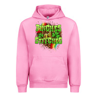 Fuchsia Pink St. Patrick's Day Pinches get stitches Urban Hoodie - OliviaCreatesArt