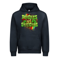 Navy St. Patrick's Day Pinches get stitches Urban Hoodie - OliviaCreatesArt