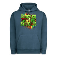 Pigment Midnight Navy St. Patrick's Day Pinches get stitches Urban Hoodie - OliviaCreatesArt