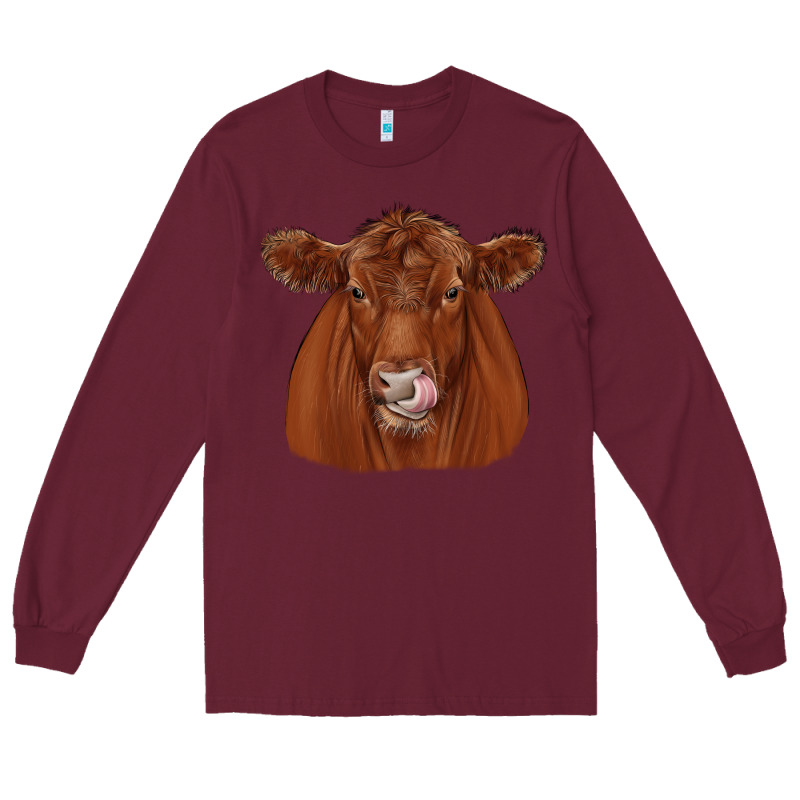 Red Angus Long Sleeve Tee by JahusDesignShop | Teevron