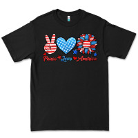 Black peace love america Premium Tee - HRA Design Shop