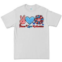 Dove Grey peace love america Premium Tee - HRA Design Shop