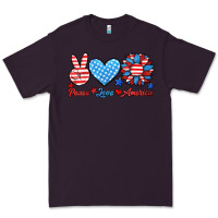 Plum peace love america Premium Tee - HRA Design Shop