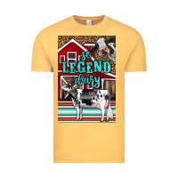 Vintage Mustard Western So Legend Dairy Holstein Cow Vintage Tee - LillyAllenDesigns