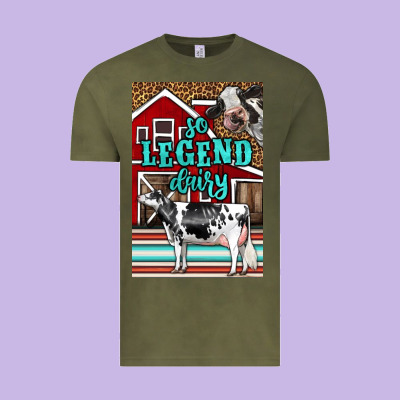 Western So Legend Dairy Holstein Cow Vintage Tee Designed By Lillyallendesigns
