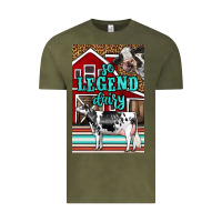 Vintage Olive Western So Legend Dairy Holstein Cow Vintage Tee - LillyAllenDesigns