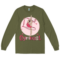Army Green gymnast Long Sleeve Tee - MaliasSmallBusiness
