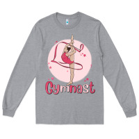 Heather Grey gymnast Long Sleeve Tee - MaliasSmallBusiness