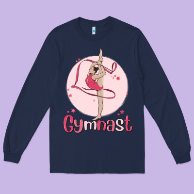 Gymnast Long Sleeve Tee Designed By Maliassmallbusiness
