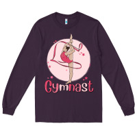 Plum gymnast Long Sleeve Tee - MaliasSmallBusiness