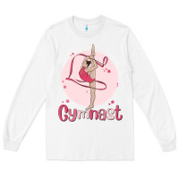 White gymnast Long Sleeve Tee - MaliasSmallBusiness