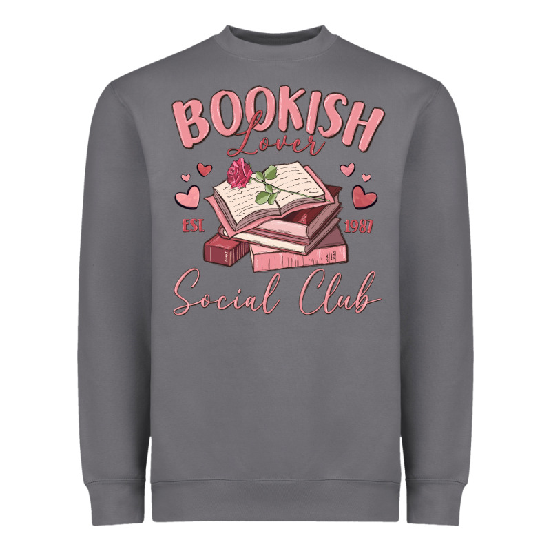 Bookish Lover Social Club Heavyweight Sweatshirt by MaliasSmallBusiness | Teevron