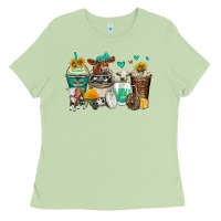 Matcha cows coffee cups Ladies Tee - Zillion Design Studio