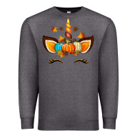 Charcoal Heather Unicorn Fall Premium Sweatshirt - texasbilliewilder