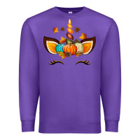 Purple Unicorn Fall Premium Sweatshirt - texasbilliewilder