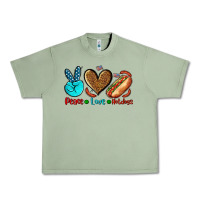 Oil Green peace love hotdogs Urban Heavy Tee - AdoDesignShop