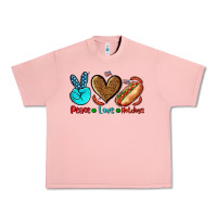 Salmon peace love hotdogs Urban Heavy Tee - AdoDesignShop