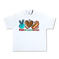 White peace love hotdogs Urban Heavy Tee - AdoDesignShop