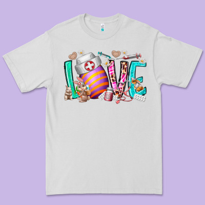 Love Easter Day Nurse Premium Tee Designed By Racoondesign