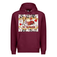 Burgundy tis' the season with cowhide tumbler tbs Premium Hoodie - TumblerDesignByShophia