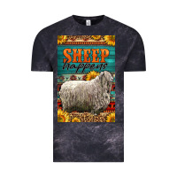 Cloud Black Western Sheep Happens Sunflowers Vintage Tee - LillyAllenDesigns